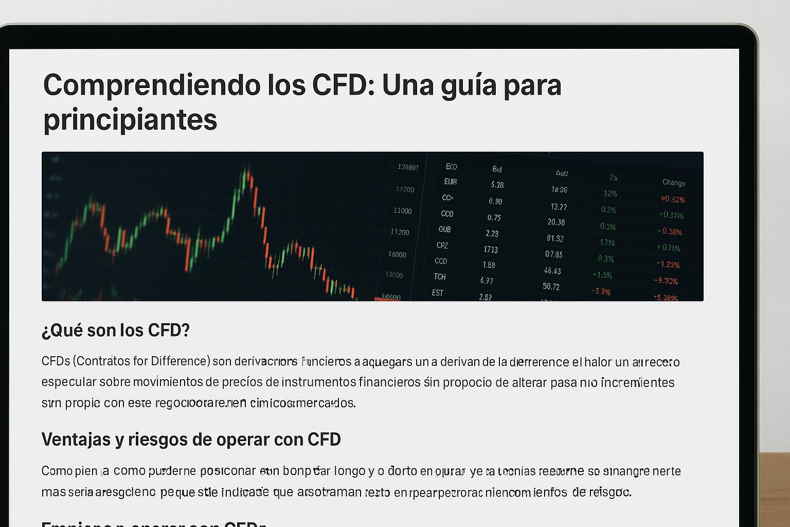 Foto acerca de Qué son los CFD y cómo operarlos de forma responsable Qué son los CFD y cómo operarlos de forma responsable